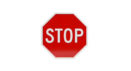 red stop road sign, prohibited, Stop traffic sign, 3d render illustration for apps and web design, Wall Stop Sign