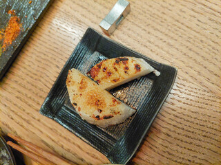 Grilled yam at the barbecue restaurant