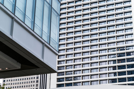 Fototapeta Window grid in abstract repetitive pattern, Singapore, Asia