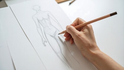 Hand drawing fashion sketch