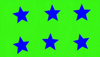 Fototapeta premium Bright Green Background with Blue Stars for Graphic Design and Illustration