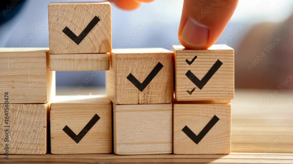 Poster Engaging in a block stacking task to illustrate methods for improving organization and strategic planning skills effectively