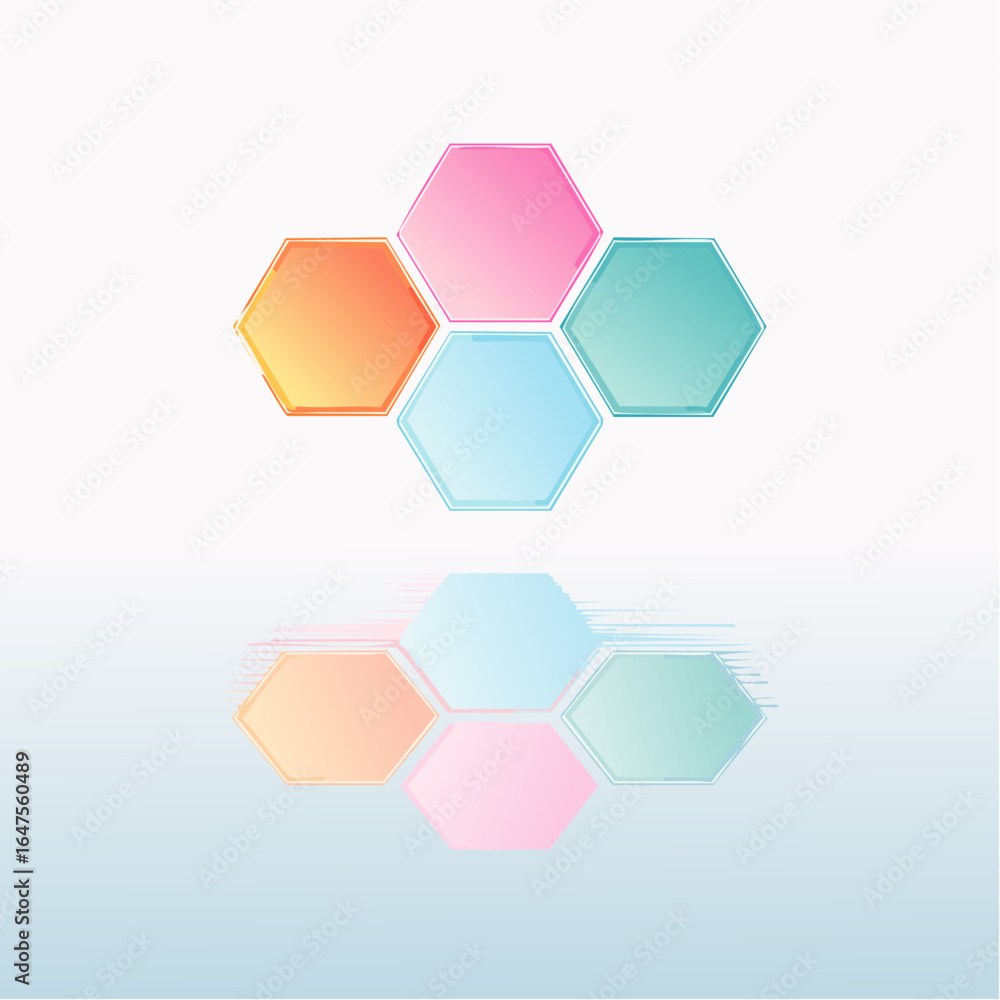 Poster A colorful design with a colorful design on the bottom
1