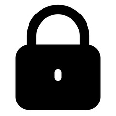 Closed Padlock Icon Security Symbol