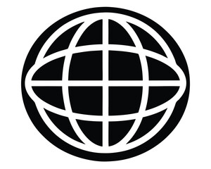 Global Internet Connection Vector Globe Icon for Digital World