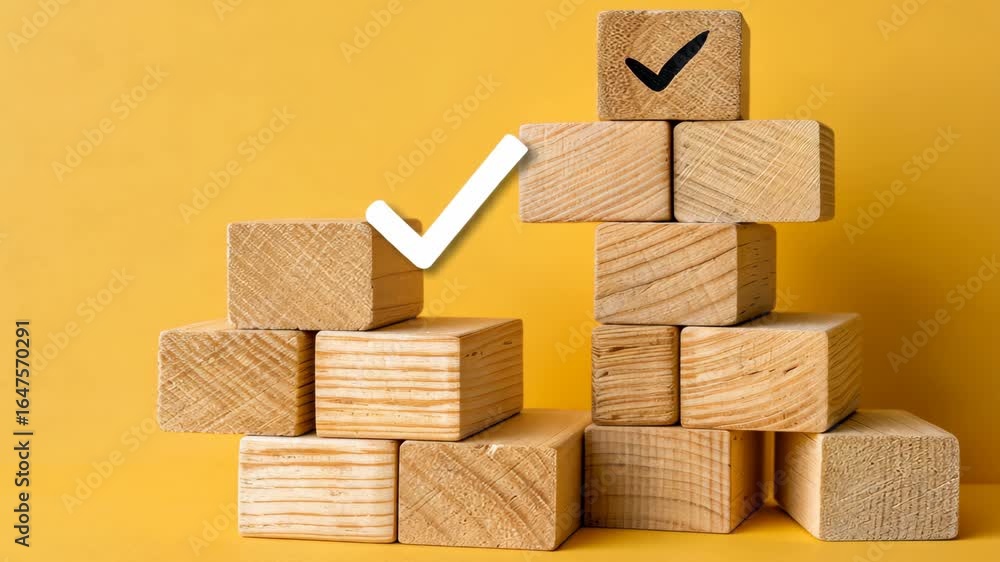 Poster building with wooden blocks encourages creativity, problem-solving, and hand-eye coordination while 