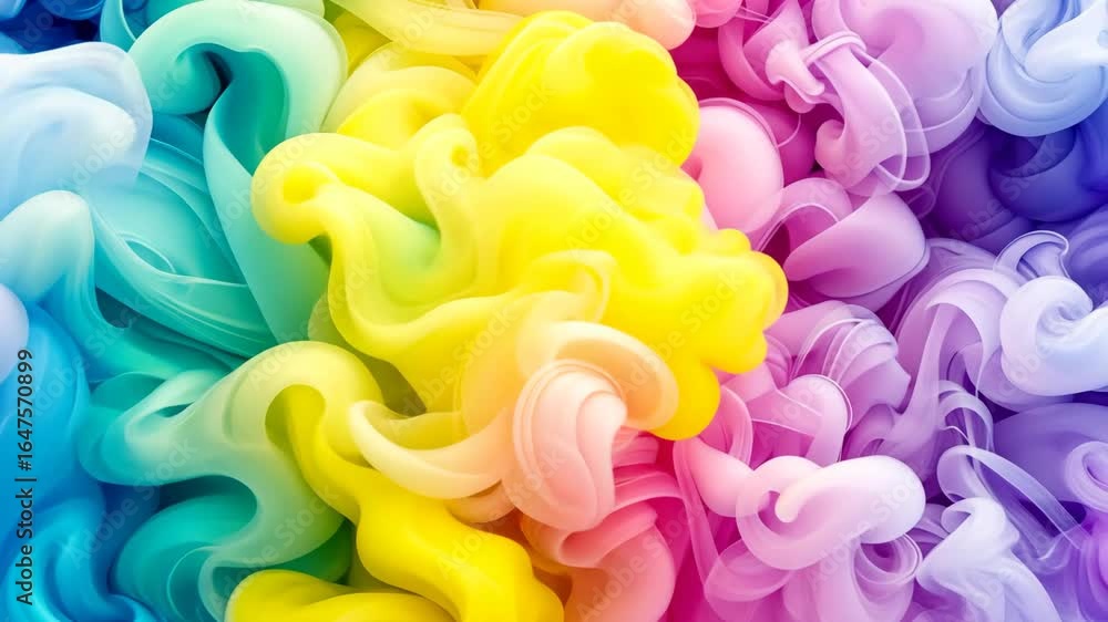 Poster swirling vibrant colors blend together, forming captivating patterns that create an enchanting visua