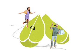 Trend artwork collage template composite sketch of ingredient nutrition healthy nature pear fruit...