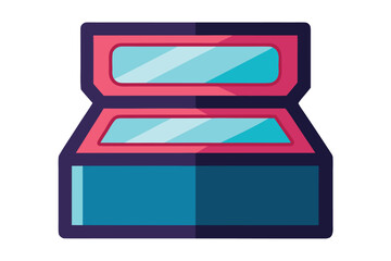 Vector Icon Open Makeup Box Illustration