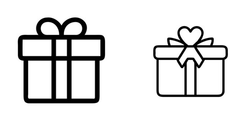 Wrapped Gift Box Icon for Christmas, Birthday, and Holiday Celebrations