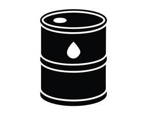 Crude Oil White Icon Barrel Depicts Industry Power  