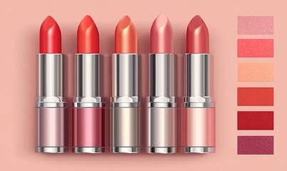 Fototapeta premium COMBINAZIONE DI ROSSETTI: GAMMA DI COLORI E TEXTURE