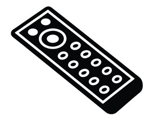 Isometric Remote Control Icon Design for Television Control and Digital Use