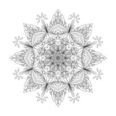 Mandala circular pattern vector illustration with floral shape