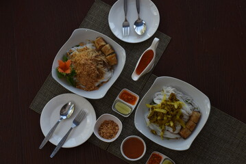Vietnamese Rice Noodles with Grilled Pork and Fermented Fish Sauce