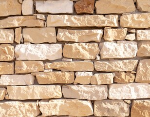 Obraz premium Beige stone wall texture