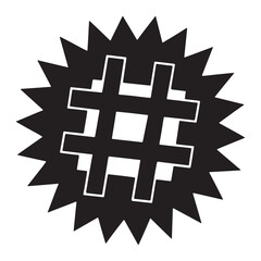 Hashtag Icon, a Universal Symbol for Organization, Tagging, and Categorization, for Business, Marketing, and Digital Strategy