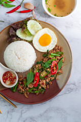 Thai Street food Popular lunch dishes