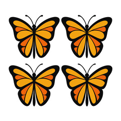 Obraz premium set of Monarch Butterfly