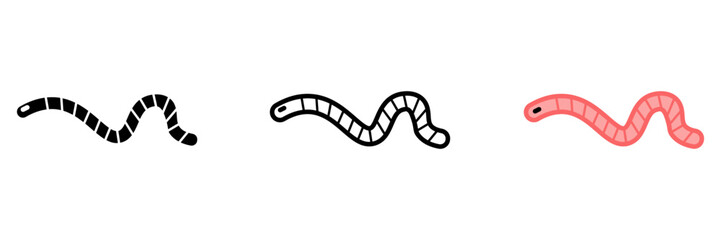 Worm icon on white background