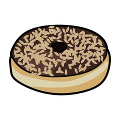 doughnut image vector with peanut sprinkles