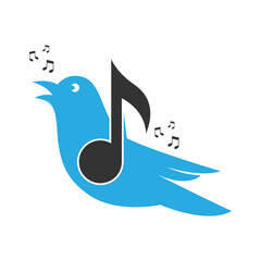 Music logo icon design illustration
