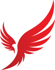 Obraz premium Elegant Phoenix Wing Shape Vector Design.