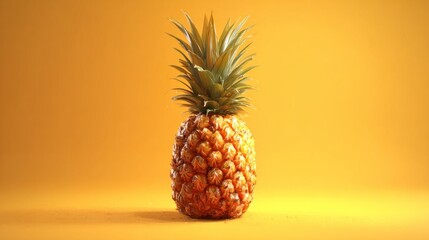 pineapple with yellow background