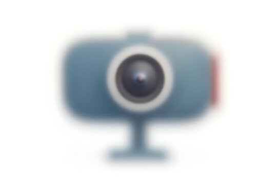 Webcam on White Background Blurred for Privacy Concepts
