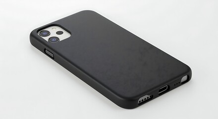 Black protective phone case providing scratch and impact resistance for mobile device users daily needs