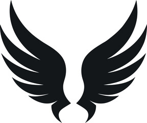 Obraz premium Minimalist Angel Wing Design transparent.