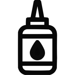 Obraz premium Bottle of glue with pointed nozzle and adhesive drop design 