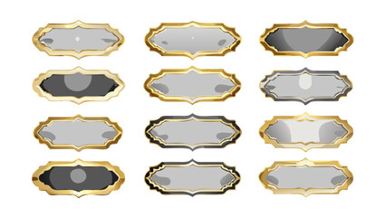 Obraz premium Collection of elegant gold frames silver frames and black frames design elements for graphic design use