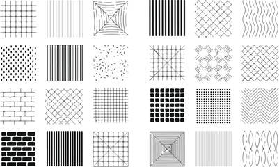 Abstract Geometric Patterns Vector Set for Backgrounds and Textures in Art