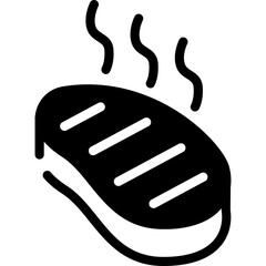 Grilled steak food icon
