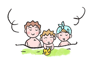 親子で楽しむ温泉入浴