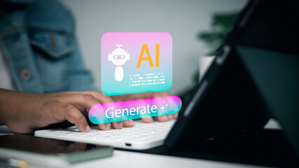 Artificial intelligence integration in business workflow, technology, and innovation. Professional...