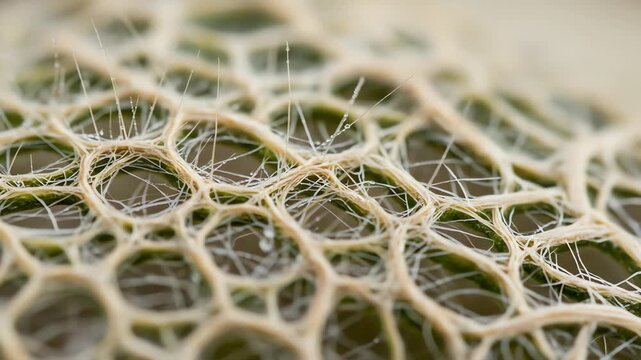 Macro shot of a melons rind with water droplets