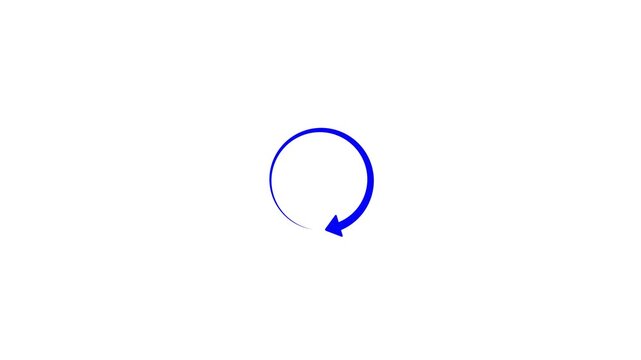Animated Refresh button, circle arrow icon set, reload, rotation on background. left to right direction.
