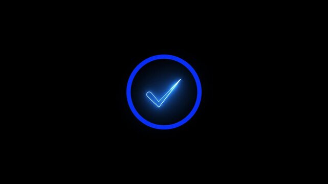 Check Mark Isolated Animation, Large check mark, symbolizing approval or completion. 4k