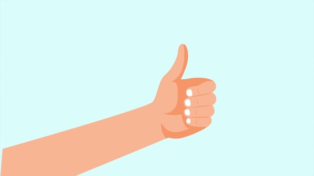 Animated video of Hand Gesture concept. Full length animation illustration. High quality&nbsp;4k&nbsp;footage