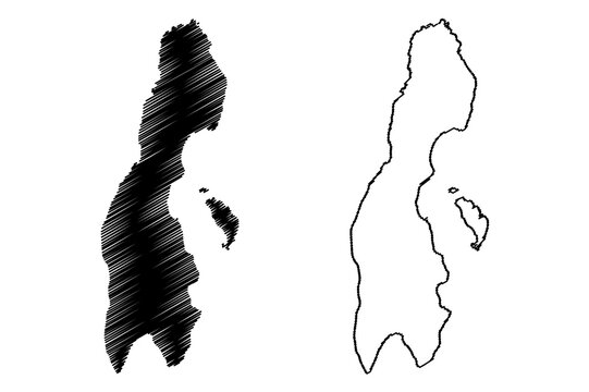 Papa Westray island (United Kingdom of Great Britain and Northern Ireland, Scotland, Orkney) map vector illustration, scribble sketch Isle of Papay or Papa Westree map