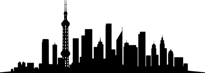Naklejka premium Toronto City Skyline Silhouette