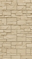 Obraz premium Beige rectangular stone brick wall