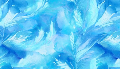 seamless light blue frozen ice watercolor texture