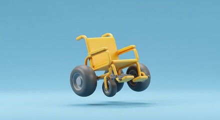 Cartoon wheelchair rendering