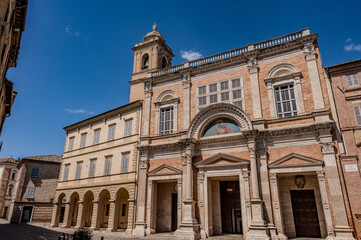 Obraz premium Built between 1785 and 1798 by the Ticino architect Pietro Maggi. It has a neoclassical Louis XVI interior and a facade built only at the end of the nineteenth century.