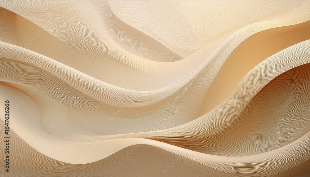 Poster abstract ivory shapes with soft textures calming background