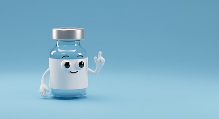 Cute vial cartoon character presentation