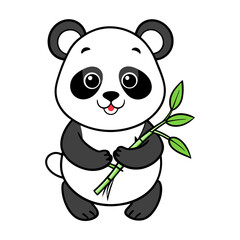 Obraz premium panda and bamboo
